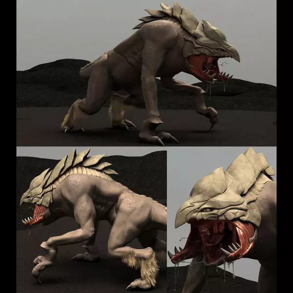 King of Predators Rigged Model 3D model_0