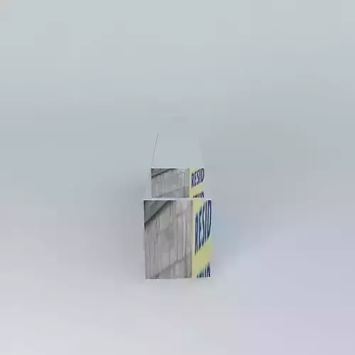 Residence building with sign Free 3D model