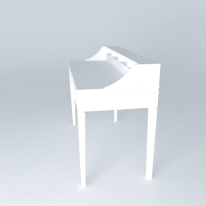 Desk table Free 3D model_2