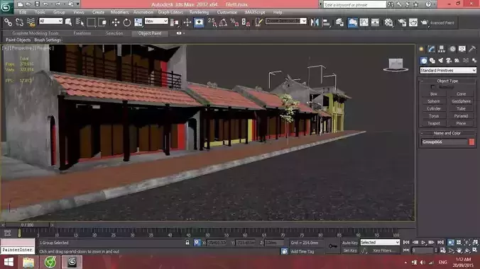 Nha san Low-poly 3D model