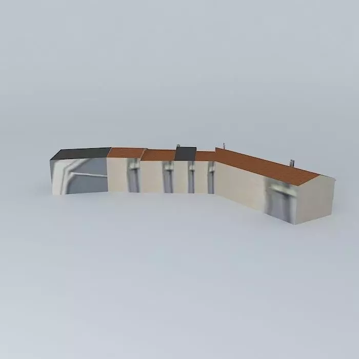 Habitat and shops Free 3D model_0