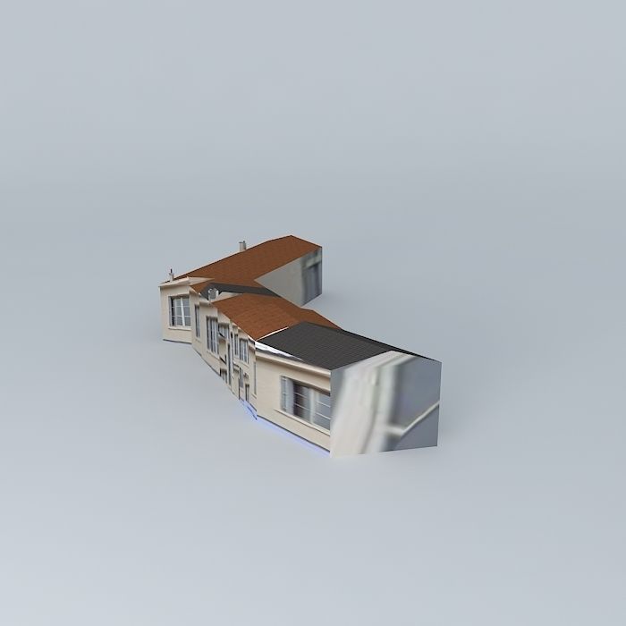 Habitat and shops Free 3D model_1