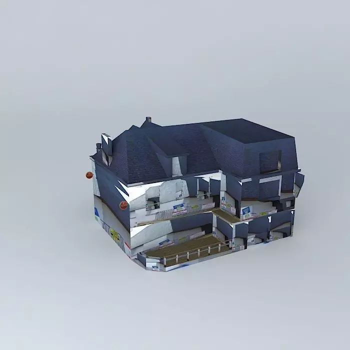 Restoration house Free 3D model_0