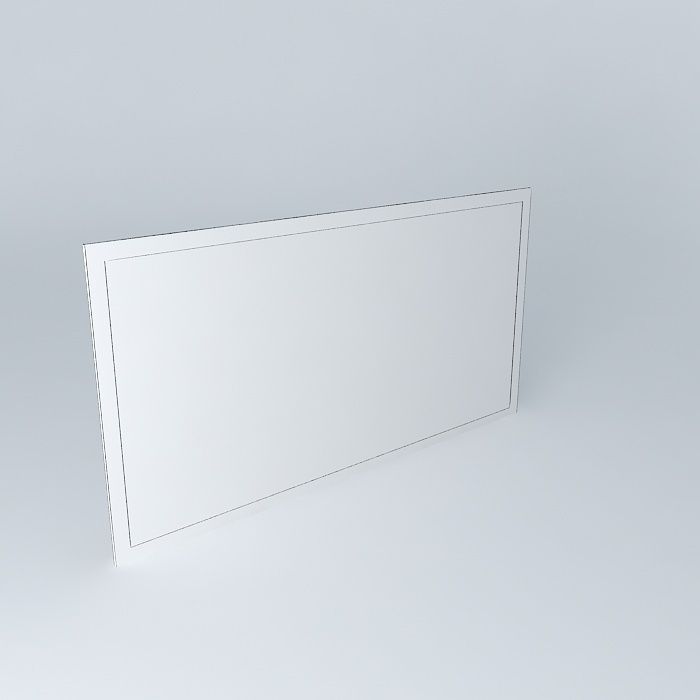 Padded headboard Free 3D model_4