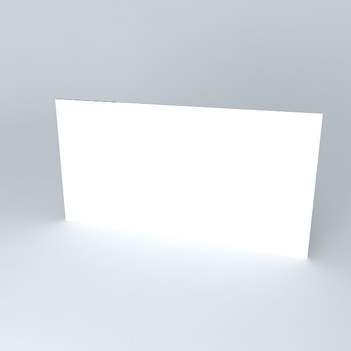 Padded headboard Free 3D model_1