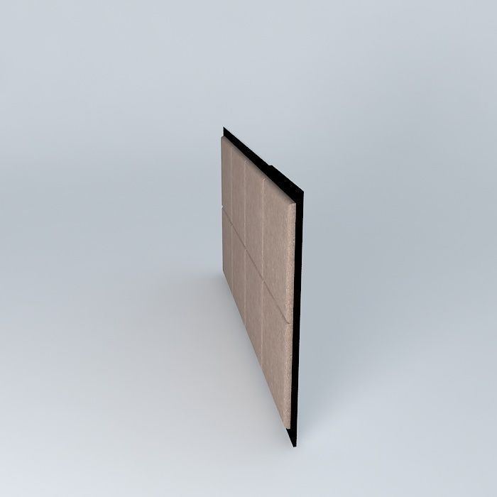 Padded headboard Free 3D model_2