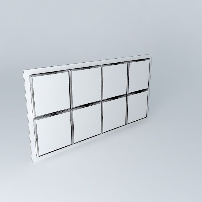 Padded headboard Free 3D model_3