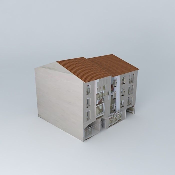 Buildings and shops 5 Free 3D model_1