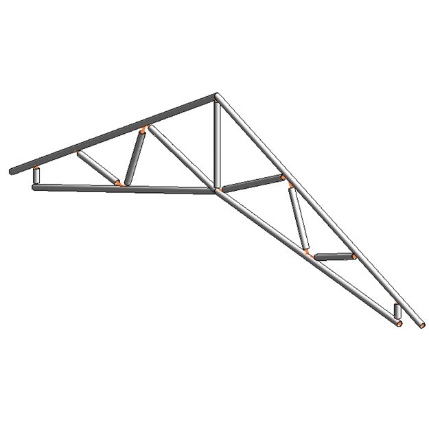 14 Common and Scissors Trusses with Heel 3D model CGTrader