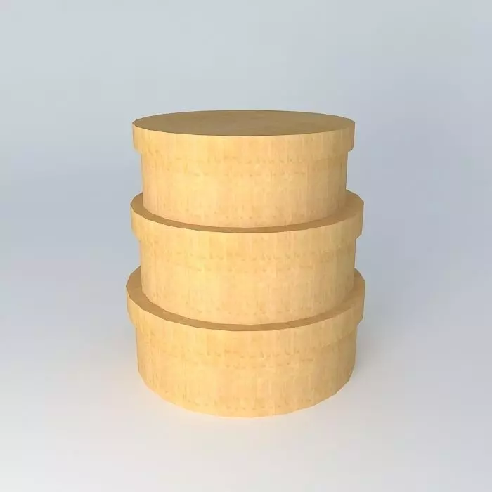 Shaker wood boxes Free 3D model_0