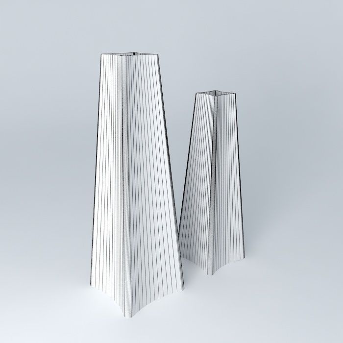 Vases pair of Free 3D model_3