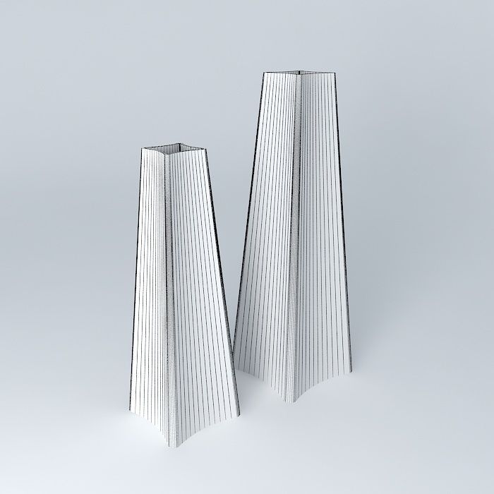 Vases pair of Free 3D model_4