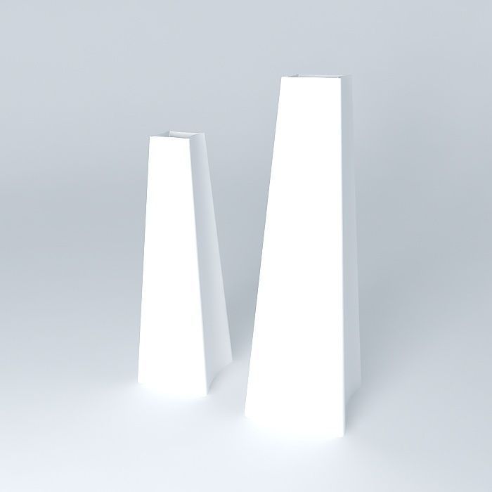 Vases pair of Free 3D model_1