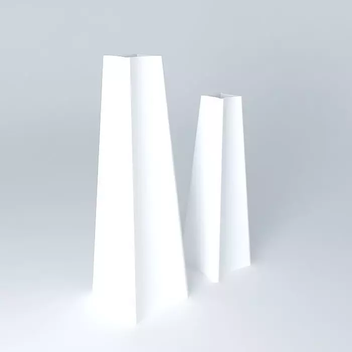 Vases pair of Free 3D model_0