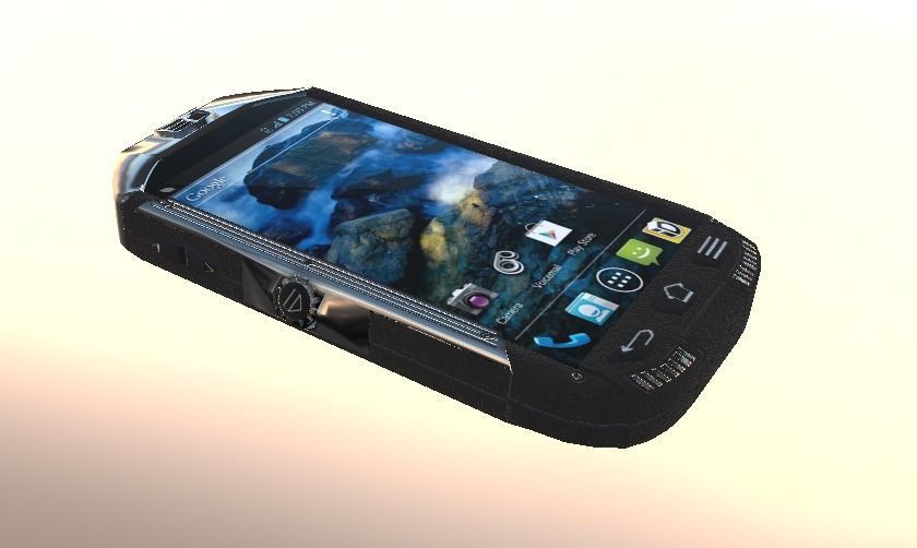 SmartPhone Low poly cell phone with case Low-poly 3D model_9