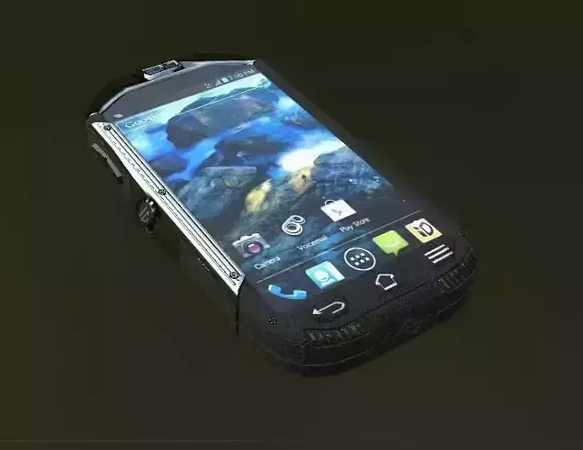 SmartPhone Low poly cell phone with case