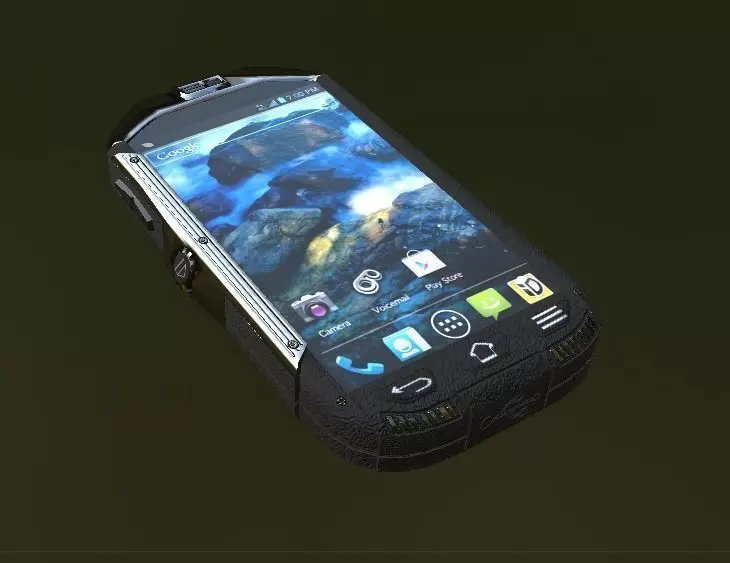 SmartPhone Low poly cell phone with case Low-poly 3D model_0