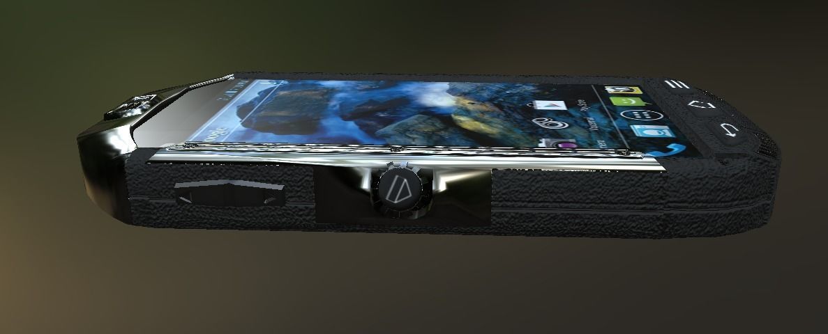 SmartPhone Low poly cell phone with case Low-poly 3D model_7