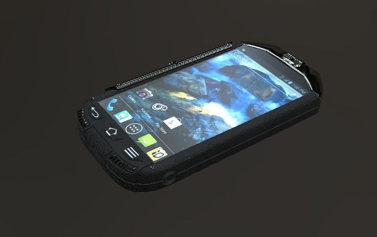 SmartPhone Low poly cell phone with case Low-poly 3D model_1