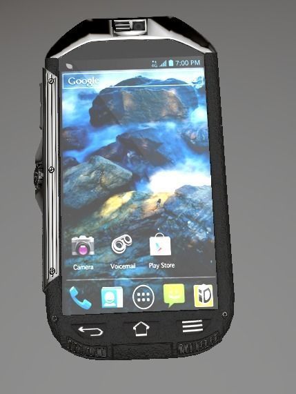 SmartPhone Low poly cell phone with case Low-poly 3D model_3