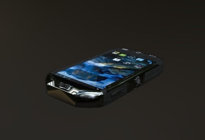 SmartPhone Low poly cell phone with case Low-poly 3D model_6