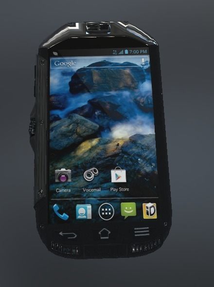 SmartPhone Low poly cell phone with case Low-poly 3D model_4