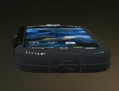 SmartPhone Low poly cell phone with case Low-poly 3D model_5