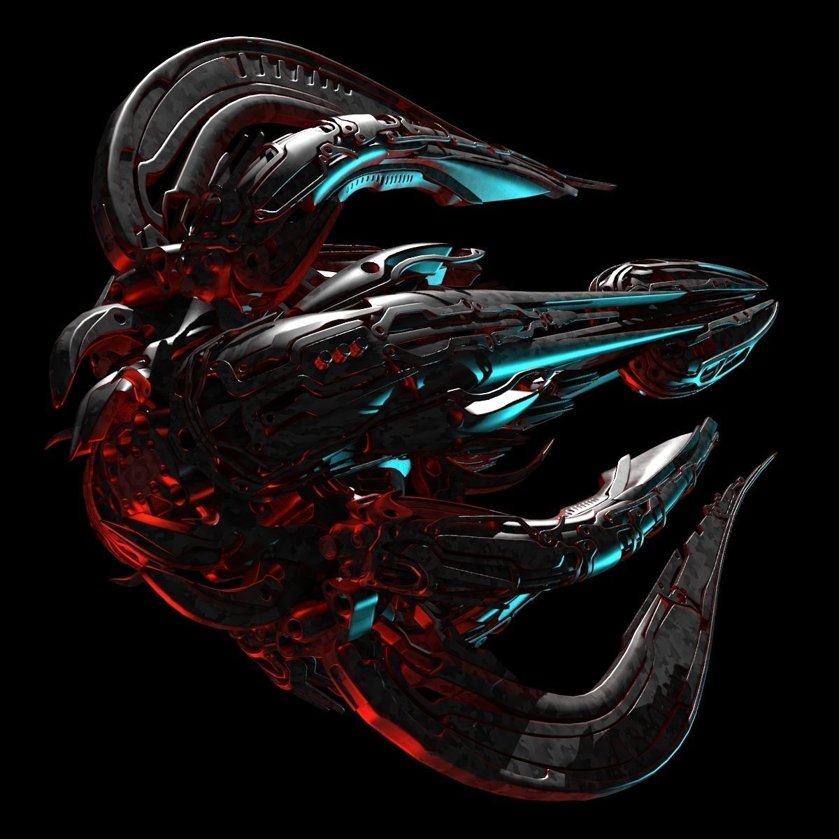 Alien Spaceship 3D model_6