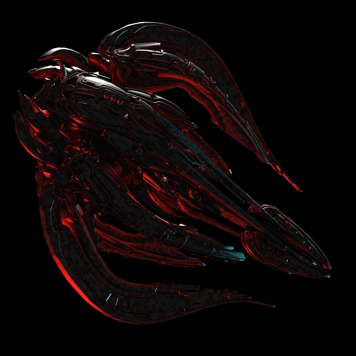 Alien Spaceship 3D model_3