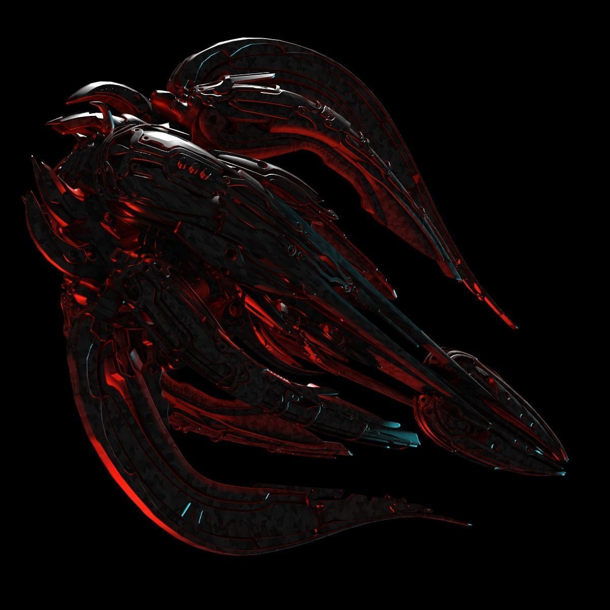 Alien Spaceship 3D model_8