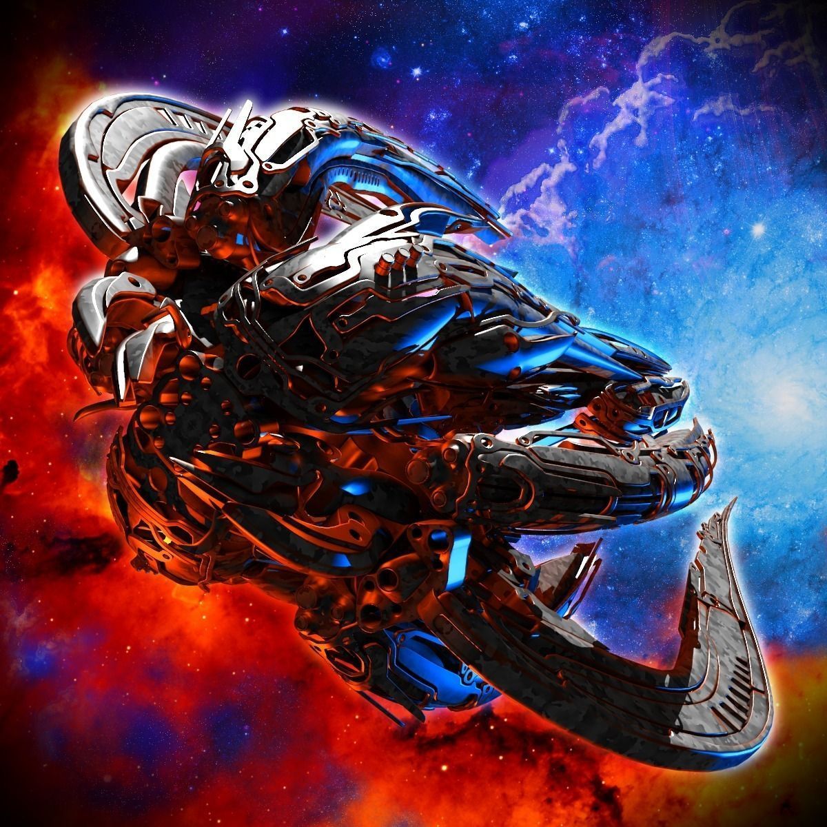 Alien Spaceship 3D model_0