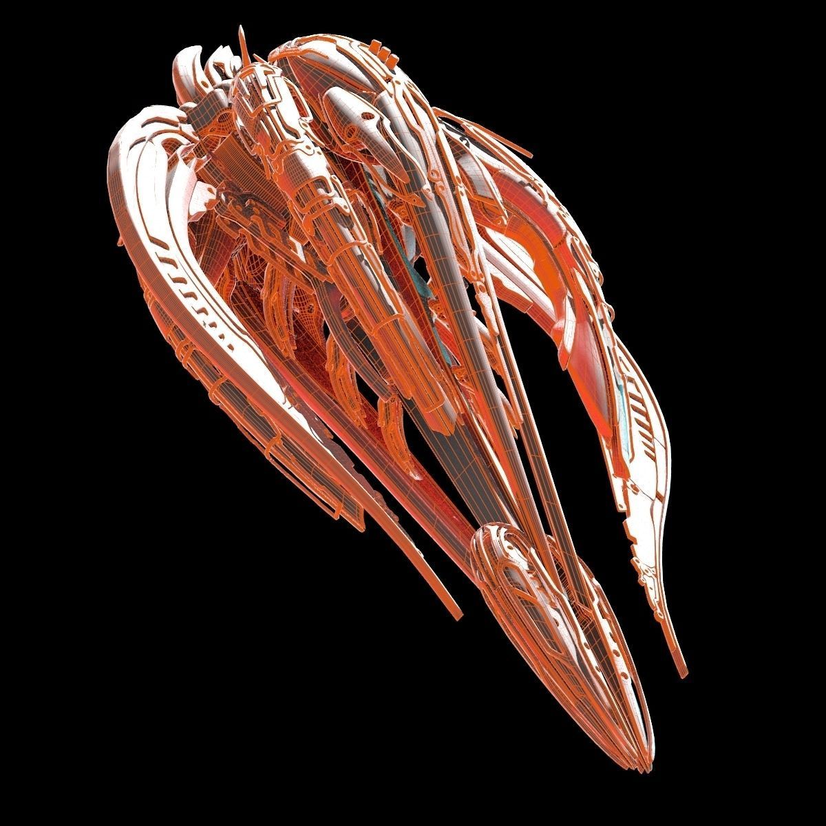 Alien Spaceship 3D model_16