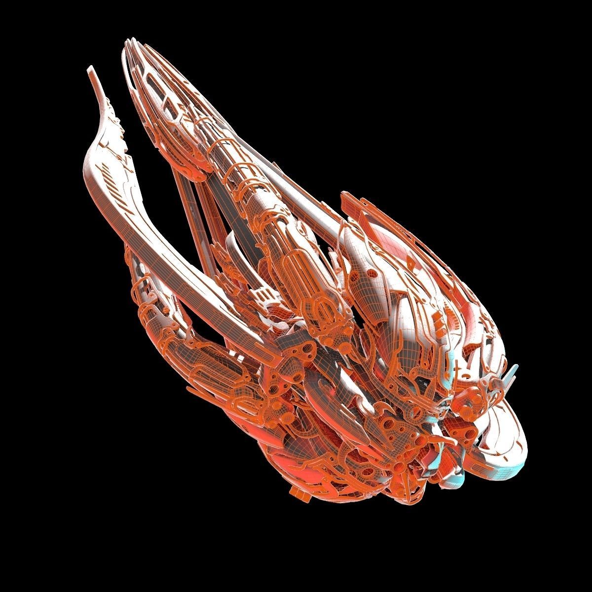 Alien Spaceship 3D model_28