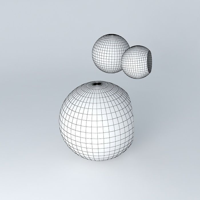 Trisphere three colorful spheres Free 3D model_3