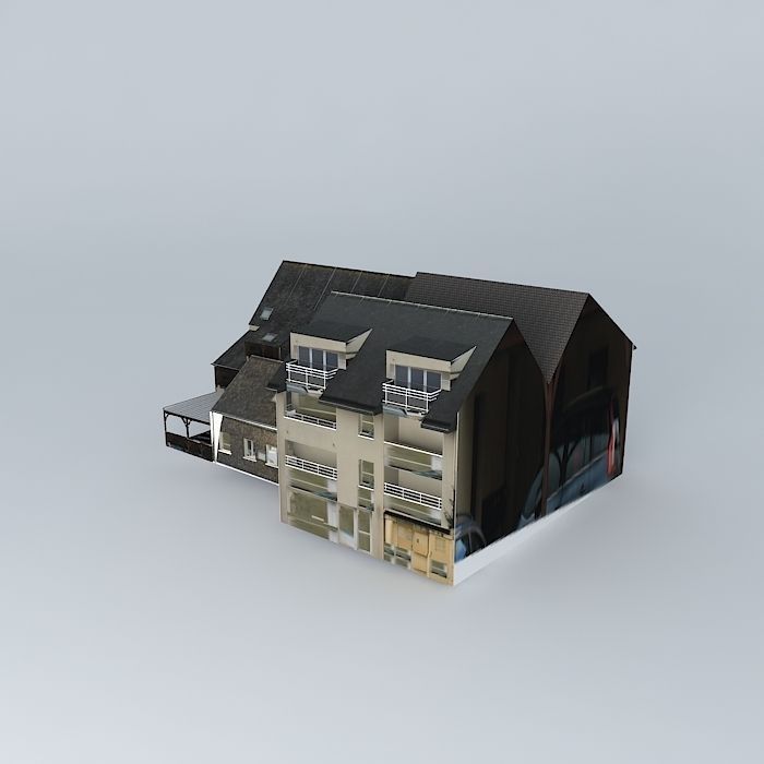 Residence and business Free 3D model_1