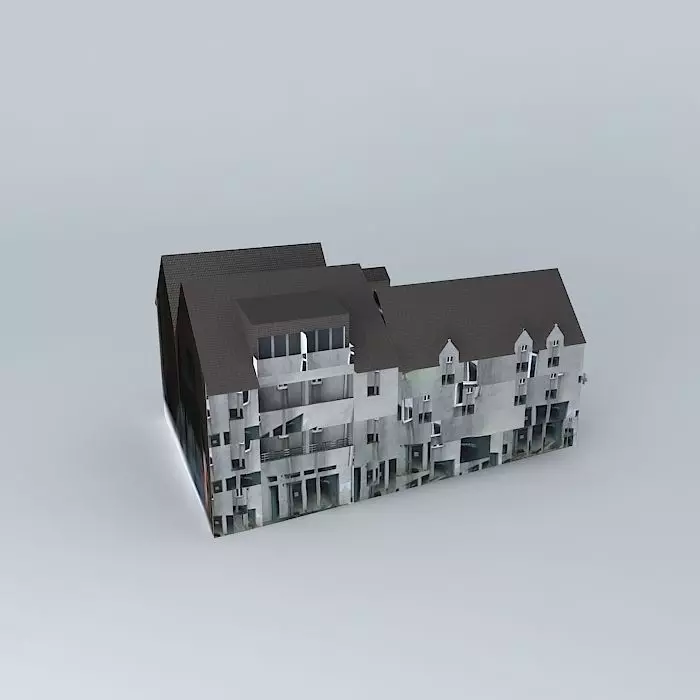 Residence and business Free 3D model_0