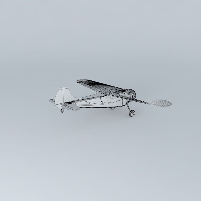 Cessna 195b Free 3D model_4