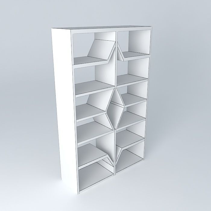 Shei bookshelf Free 3D model_3