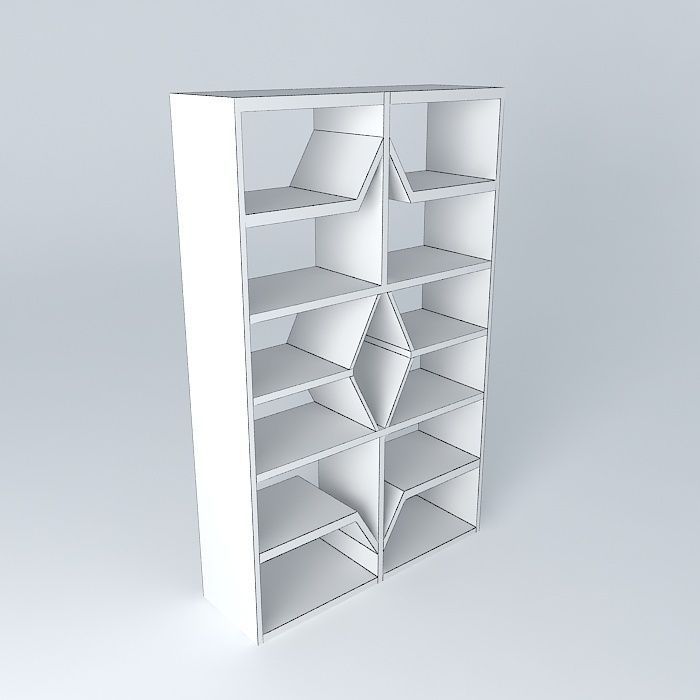 Shei bookshelf Free 3D model_4