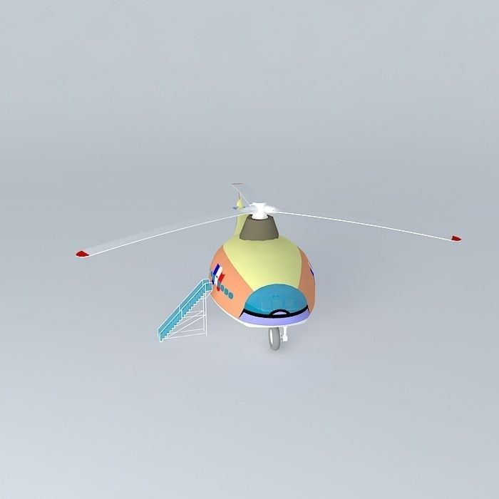 HELICOPT helicopter Free 3D model_2