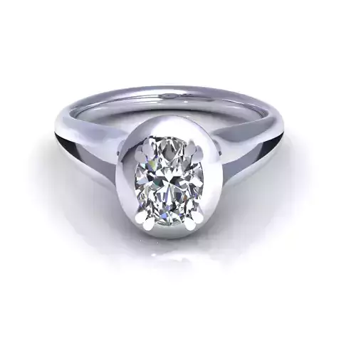 One stone hand setting ring
