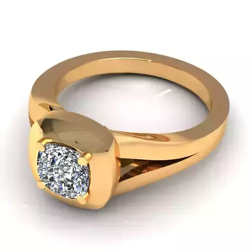 Cushion love wedding ring 3D model