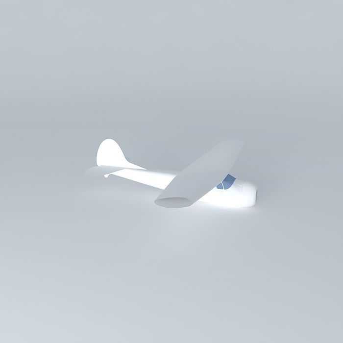 Cessna 195 Free 3D model_1