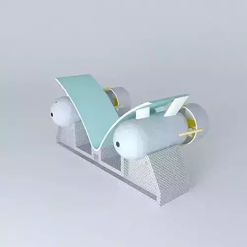 Group-engines chair with two tanks Free 3D model
