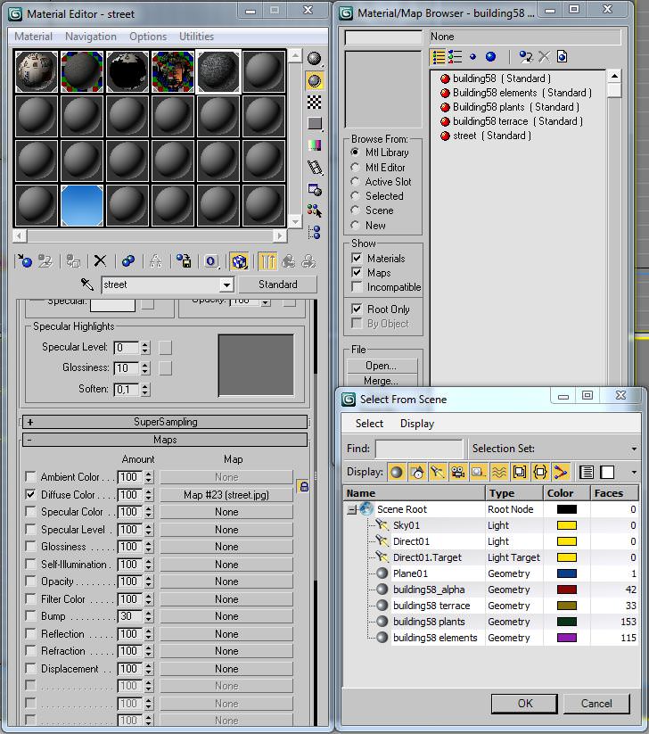 Building with two floors and roof Low-poly 3D model_9