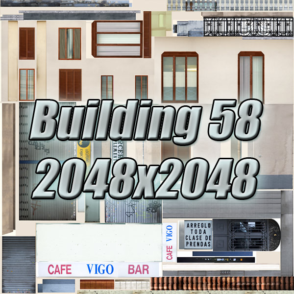 Building with two floors and roof Low-poly 3D model_10