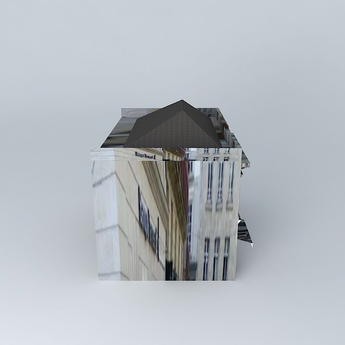 Shops building Free 3D model_2