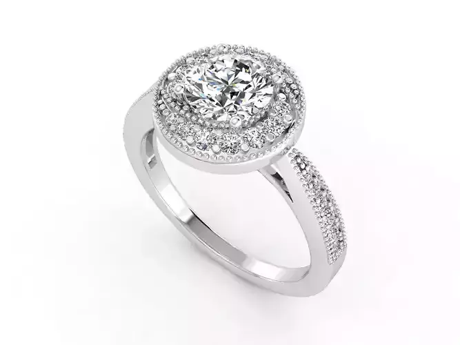 sy016 diamond halo engagement ring gold