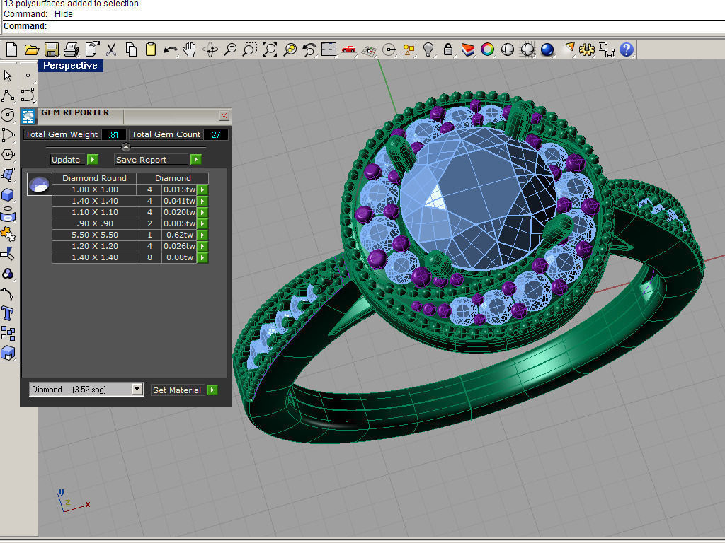 sy017 oval diamond engagement ring gold 3D print model_4