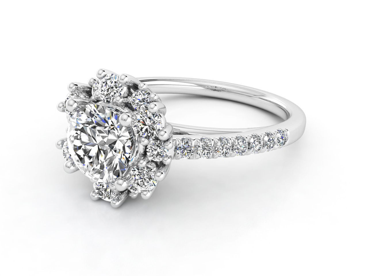 sy018 diamond halo engagement ring 3D print model_3